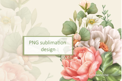 Bouquet with rose PNG | Floral Sublimation design