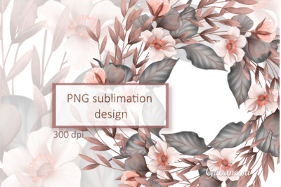 Wildflowers wreath PNG | Autumn sublimation