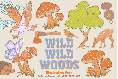 Wild Wild Woods | A Nature Inspired Illustration Pack