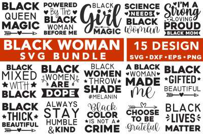 Black Woman SVG Bundle