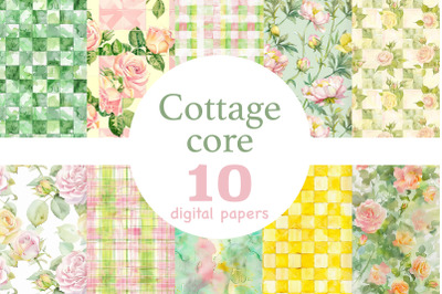 Cottage Core Digital Paper | Country Pattern