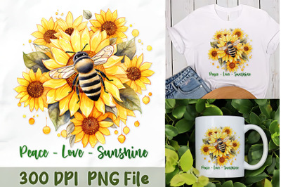 Peace, Love, Sunshine with Sunflowers