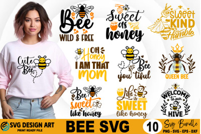 Hand Drawn Bee Quotes SVG Bundle Bee PNG, Bee Quote Plotter File Svg D