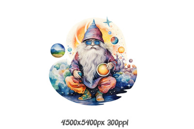 Gnome with Cosmic Bubble Pipe