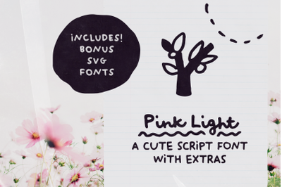 Pink Light cute script font