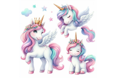 A bundle of Cute Unicorn Set