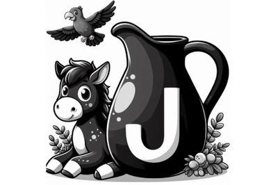 4 animal alphabet J with Jug