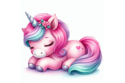 A bundle of Little pink unicorn. Design for children