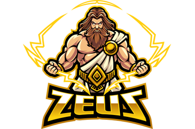 Zeus esport mascot logo design