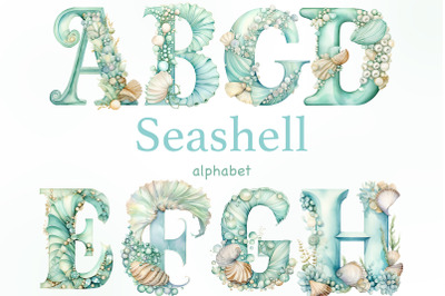 Seashell Alphabet | Pearl Clipart