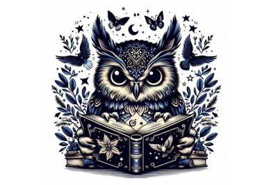 4 Wise owl reading book