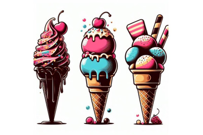 4 Yummy ice cream cone