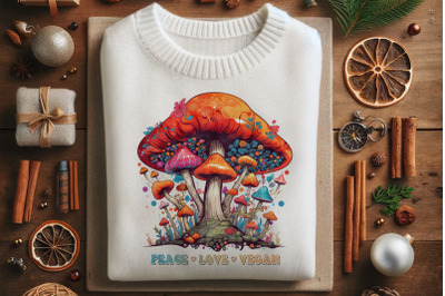 Peace&2C; Love &amp;amp; Vegan Mushroom Scene