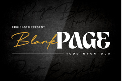 Blank Page - Modern Font Duo