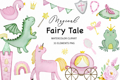 Watercolor Nursery Fairy Tale Clipart