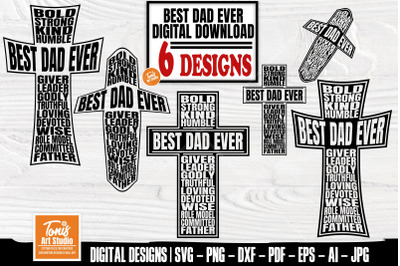 Best Dad Ever SVG | Father&#039;s Day SVG | Dad SVG PNG Cut Files