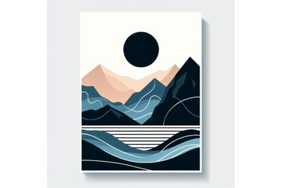 Bundle of 4 4 Mountains and sea poster