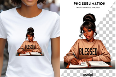 Black Queen PNG, Blessed Mama Sublimation Designs