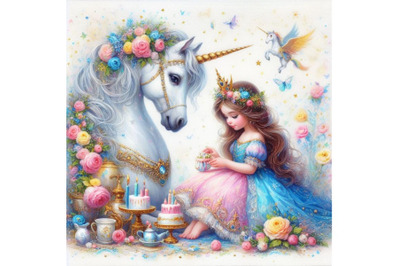 4 Greeting Card with fairy tale Pri