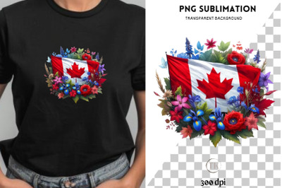 Canadian Flag Sublimation Design