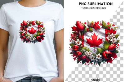 Canadian Flag Sublimation Design