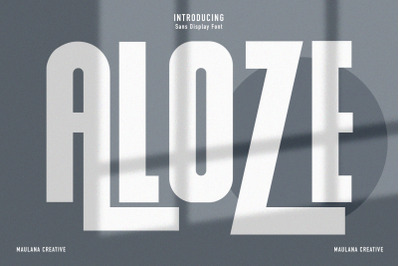 Aloze Sans Display Font