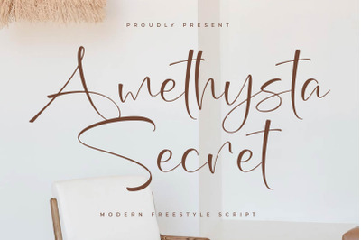 Amethysta Secret - Modern Freestyle Script