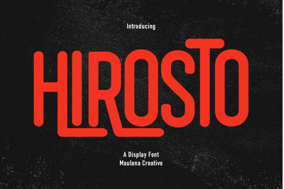 Hirosto Display Font