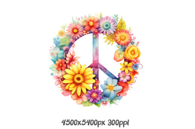 Floral Peace Wreath