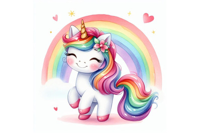 4 Rainbow Unicorn