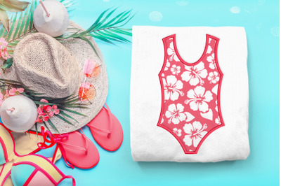 One Piece Swimsuit | Applique Embroidery