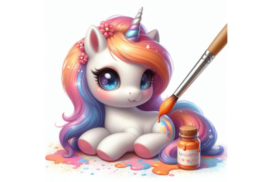 4 Cute Pony Unicorn