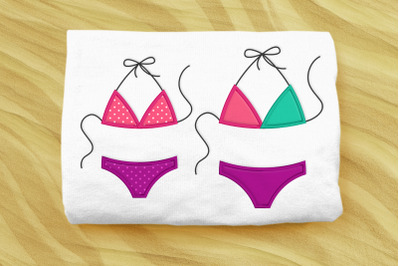 String Bikini | Applique Embroidery