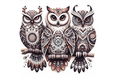 4 Decorative owls