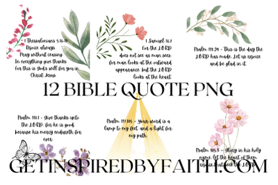 12 FLORAL BIBLE QUOTE PNG