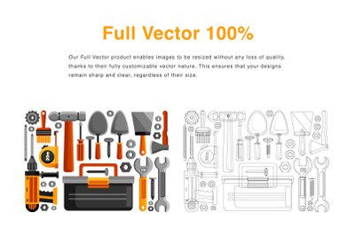 Tool Equipments Vector Illustration