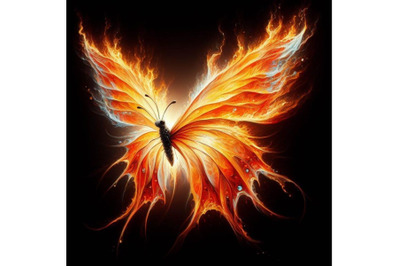 4 Fairy fire butterfly. Fairy fiery butt