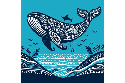 4 Animal tribal  whale