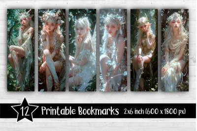 Beautiful nymphs Bookmarks Printable 2x6 inch