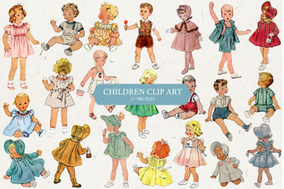 Vintage Children Clip Art