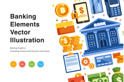 Banking Graphic Object Elements Illustration