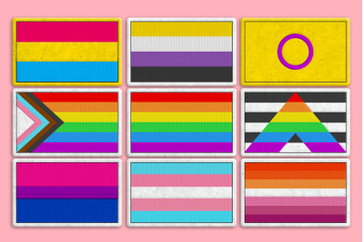 LGBT Pride Flag ITH Feltie Bundle | Applique Embroidery