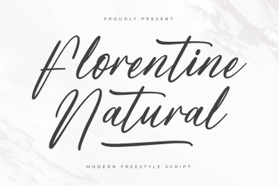 Florentine Natural - Modern Freestyle Script