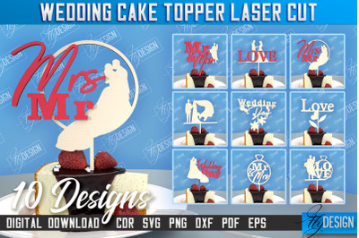 Wedding Cake Topper Laser Bundle | Anniversary | Cupcake Topper