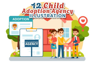 12 Child Adoption Agency Illustration