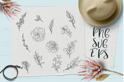 Delicate Flowers SVG, EPS Png