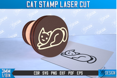 Cat Stamp Laser Cut | Teachers Stamp | Wooden Stamp | Kids Design