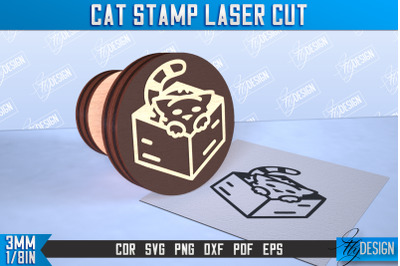 Cat Stamp Laser Cut | Teachers Stamp | Wooden Stamp | Kids Design