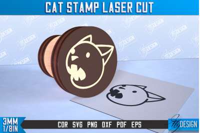 Cat Stamp Laser Cut | Teachers Stamp | Wooden Stamp | Kids Design