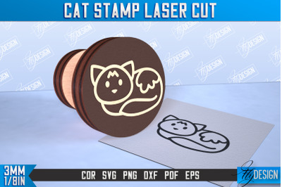 Cat Stamp Laser Cut | Teachers Stamp | Wooden Stamp | Kids Design